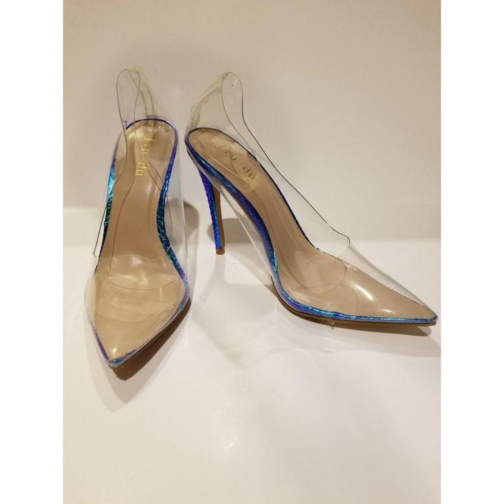 Clear / Silver High Heels